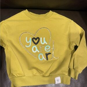 Mayoral Yellow Sweatshirt with Heart and Letter Design